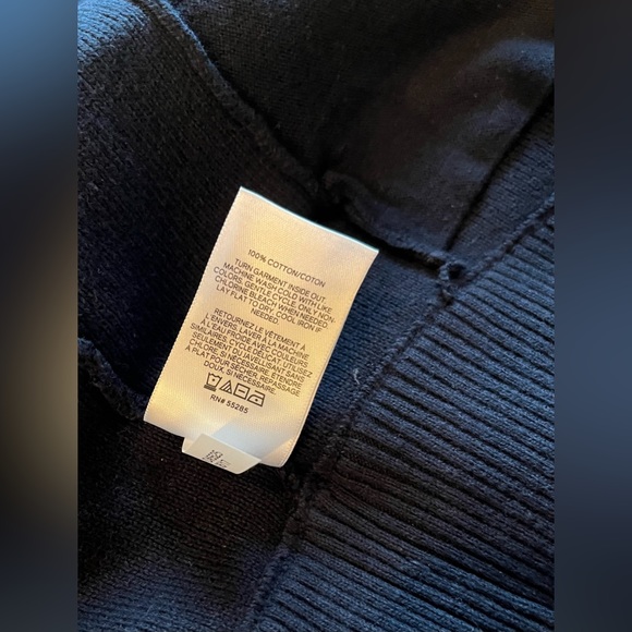 EXPRESS Cardigan Mock Turtle Neck Sweater Full Zipper Bold Red White Navy - Picture 10 of 12